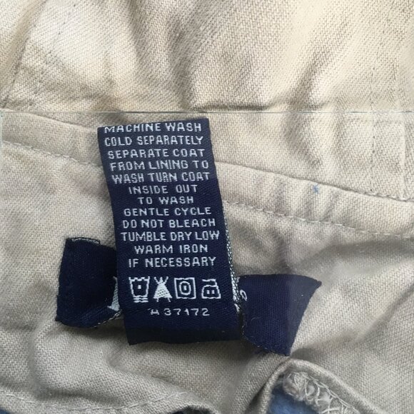 Denim & Co Chore Barn Jacket Medium Beige Hood Toggle Duffle Coat Fleece Lined - Picture 7 of 16